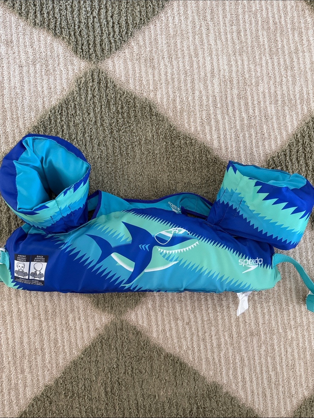 Speedo Blue and Teal Shark Float Vest